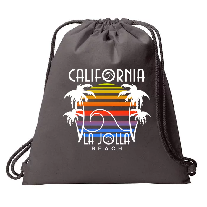 La Jolla Beach California Drawstring Bag