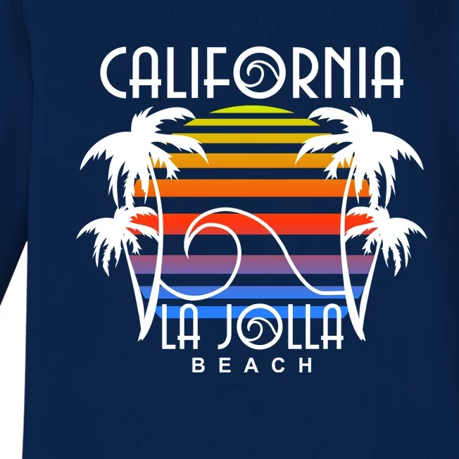 La Jolla Beach California Baby Long Sleeve Bodysuit