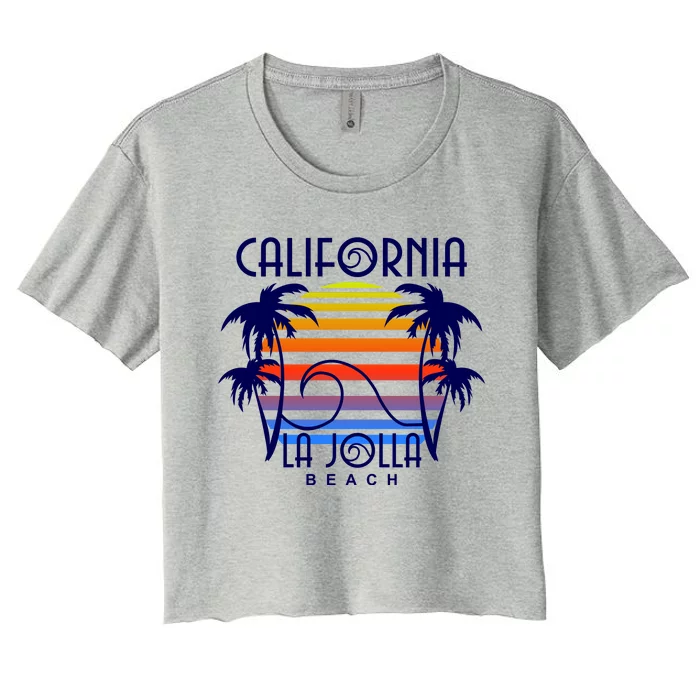 La Jolla Beach California Women's Crop Top Tee