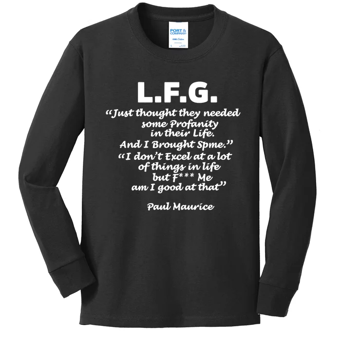 Limited Jessica Blaylock L.F.G. Just Thought They Needed Some Profanity In Their Kids Long Sleeve Shirt