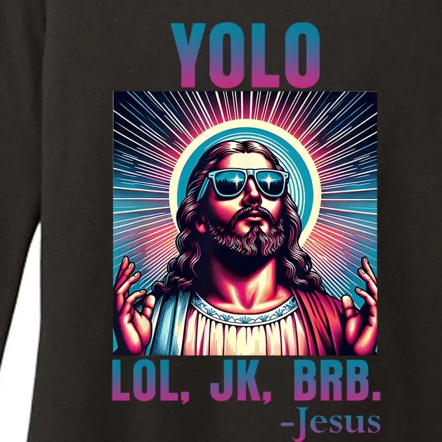 Lol Jk Brb Jesus Funny Easter Day Womens CVC Long Sleeve Shirt