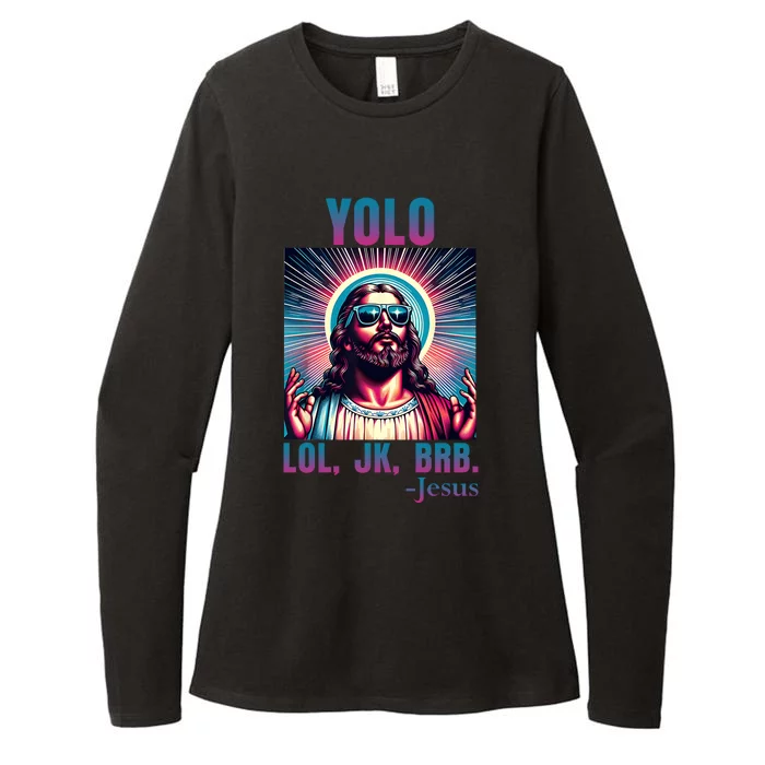 Lol Jk Brb Jesus Funny Easter Day Womens CVC Long Sleeve Shirt