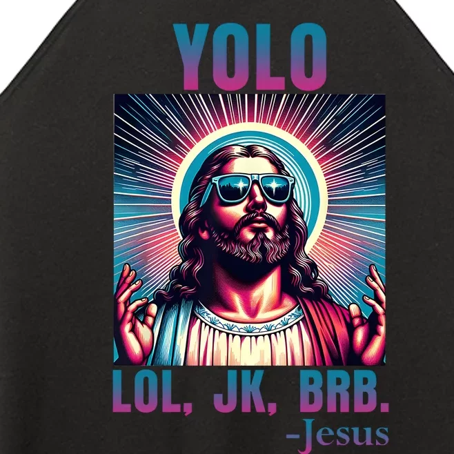 Lol Jk Brb Jesus Funny Easter Day Women’s Perfect Tri Rocker Tank