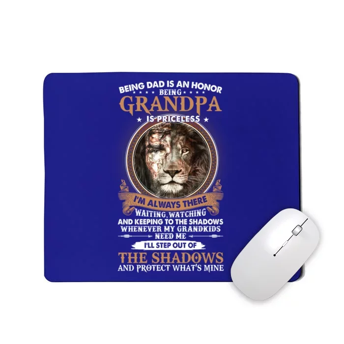 Lion Jesus Being A Dad Is An Honor Being Grandpas Priceless Cute Gift Mousepad