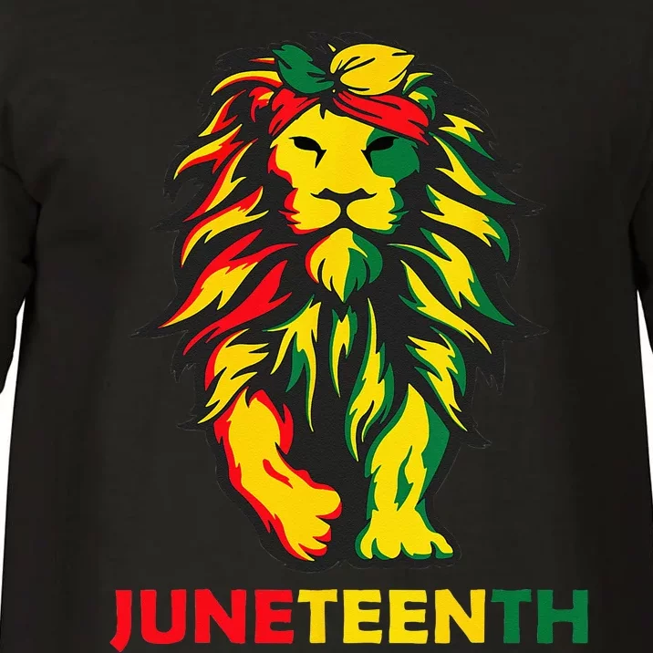 Lion Juneteenth Cool Black History African American Flag Comfort Colors T-Shirt