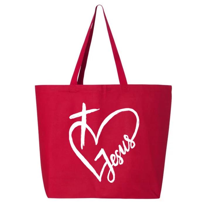 Love Jesus Cross Heart 25L Jumbo Tote