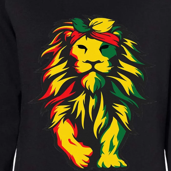 Lion Juneteenth Cool Black History African American Flag Womens California Wash Sweatshirt