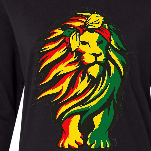 Lion Juneteenth Cool Black History African American Flag Raglan Womens Cotton Relaxed Long Sleeve T-Shirt