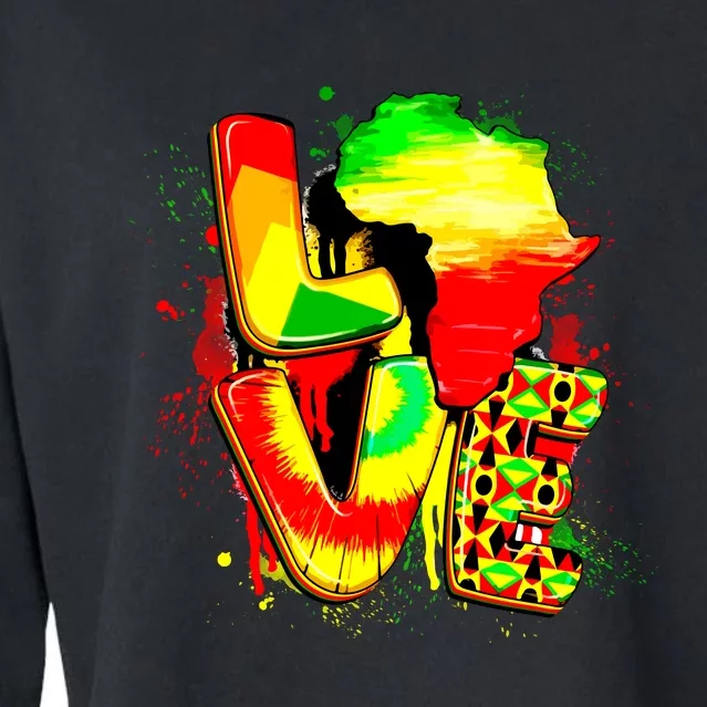 Love Juneteenth Celebrating Black Freedom 1865 African American Cropped Pullover Crew