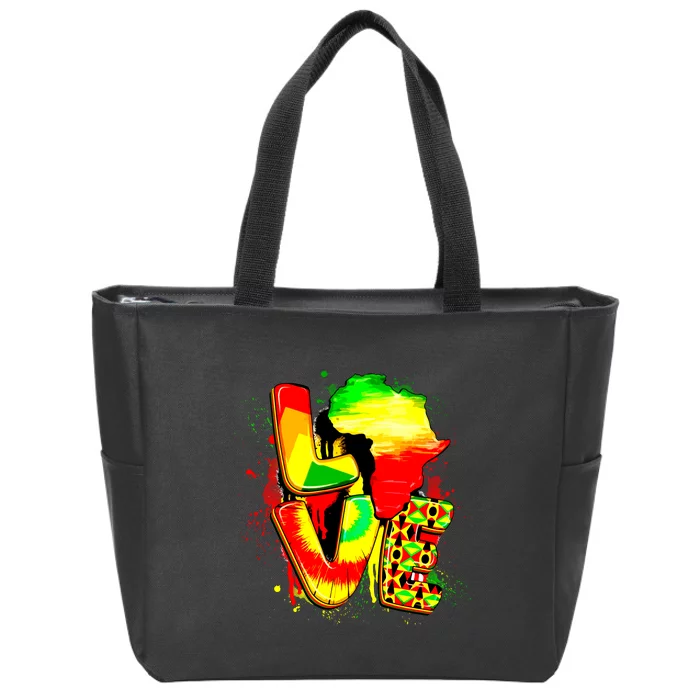 Love Juneteenth Celebrating Black Freedom 1865 African American Zip Tote Bag