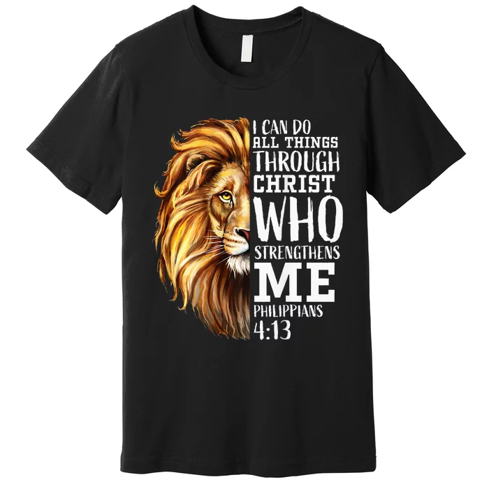 Lion Judah Christian Religious Scripture Premium T-Shirt