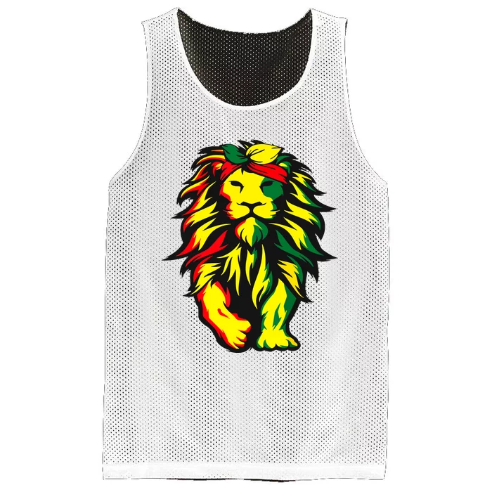 Lion Juneteenth Cool Black History African American Flag Mesh Reversible Basketball Jersey Tank