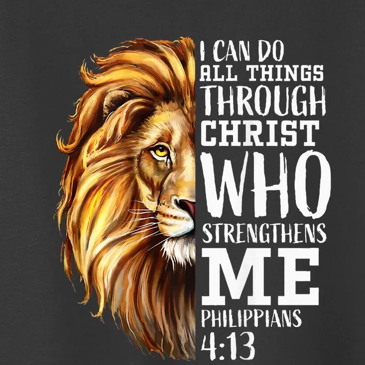 Lion Judah Christian Religious Scripture Graphic Back Print Toddler T-Shirt