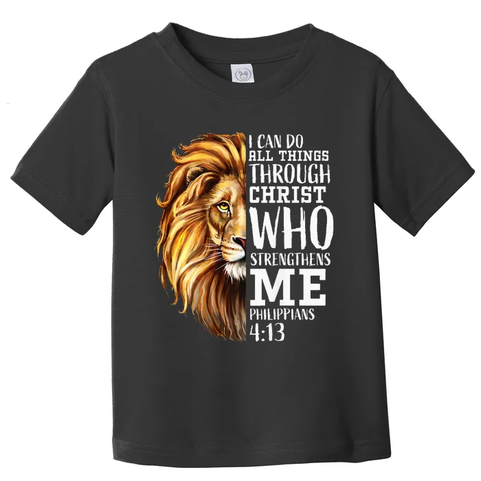 Lion Judah Christian Religious Scripture Graphic Back Print Toddler T-Shirt