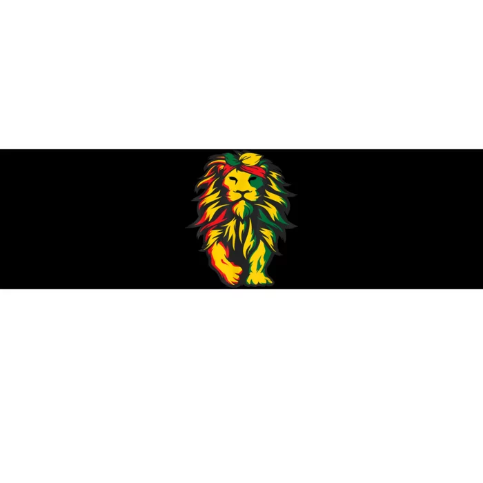 Lion Juneteenth Cool Black History African American Flag Bumper Sticker