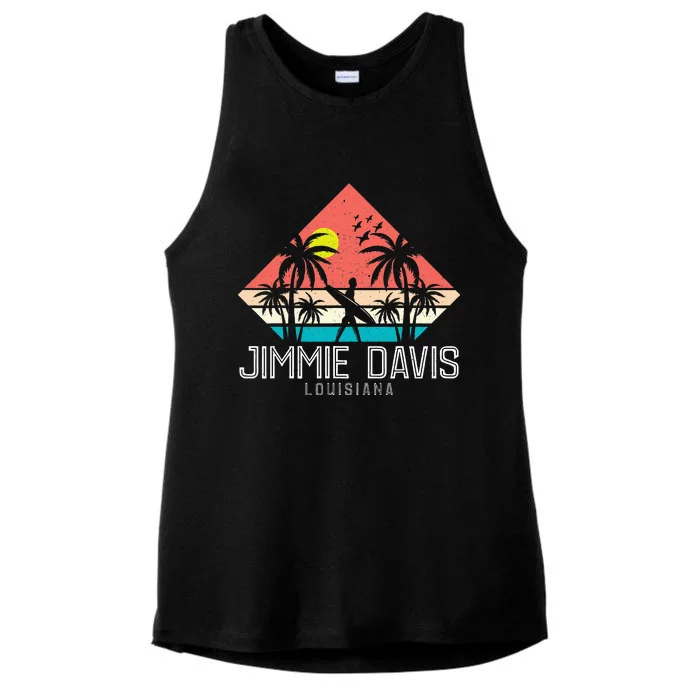 Louisiana Jimmie Davis Board Rider Surfing Ladies Tri-Blend Wicking Tank