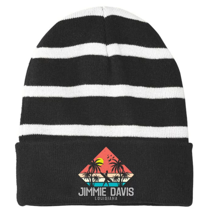 Louisiana Jimmie Davis Board Rider Surfing Striped Beanie with Solid Band