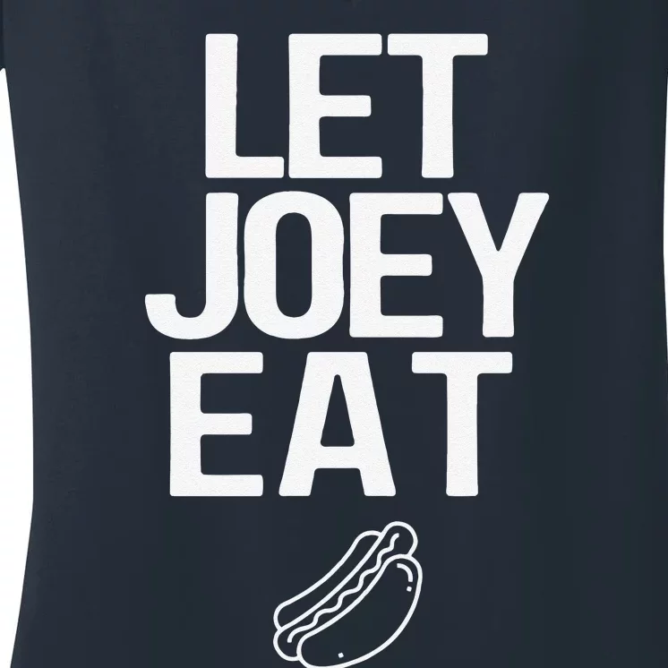 Let Joey Eat. Bring Back Chestnut Contest Winner Women's V-Neck T-Shirt