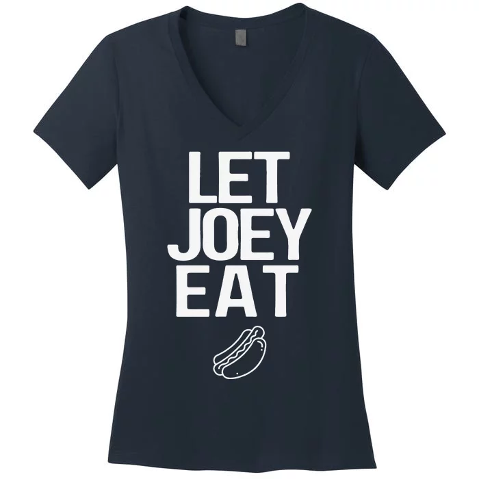 Let Joey Eat. Bring Back Chestnut Contest Winner Women's V-Neck T-Shirt