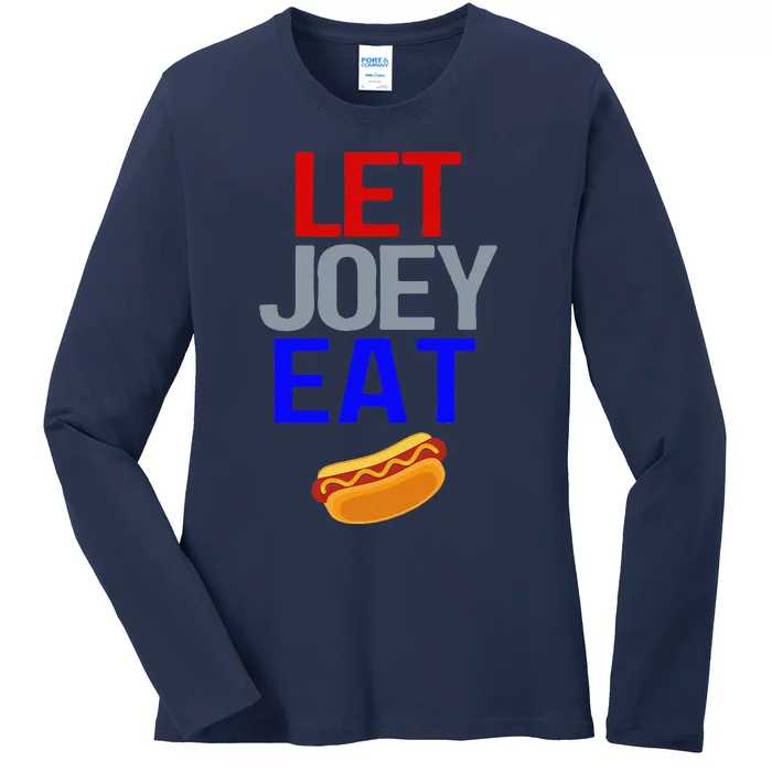 Let Joey Eat. Bring Back Chestnut Contest Winner Ladies Long Sleeve Shirt