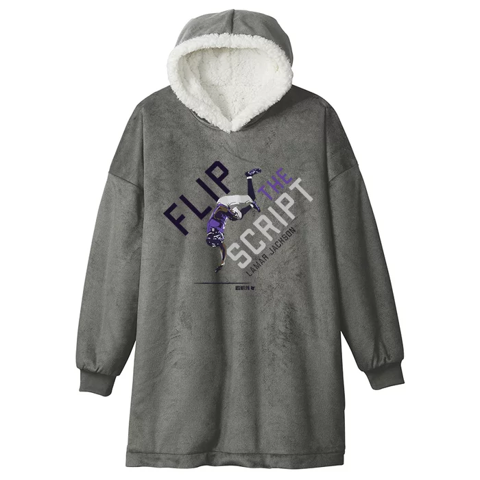 Lamar Jackson Flip The Script Hooded Wearable Blanket