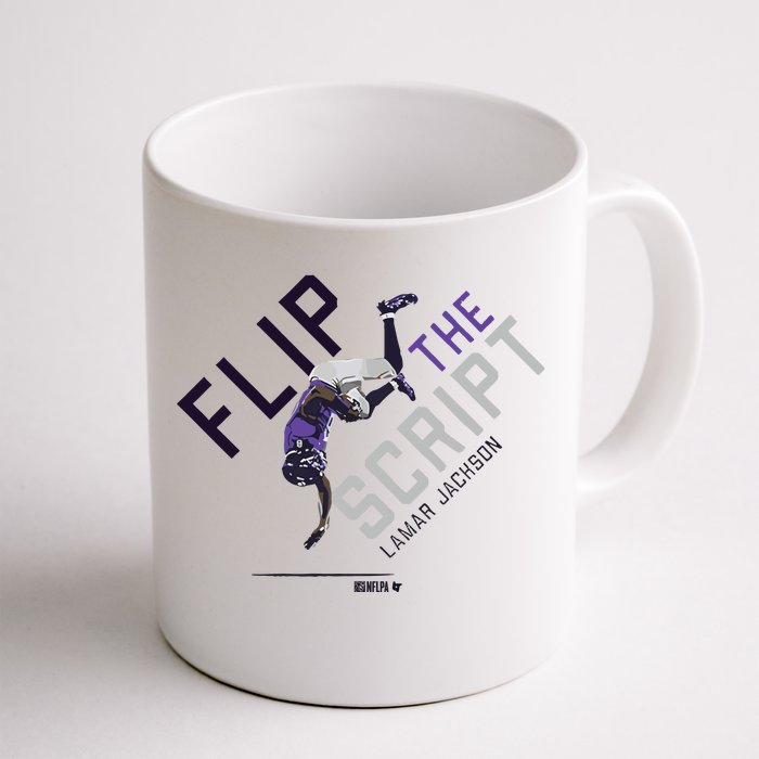 Lamar Jackson Flip The Script Front & Back Coffee Mug