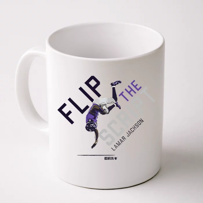 Lamar Jackson Flip The Script Front & Back Coffee Mug