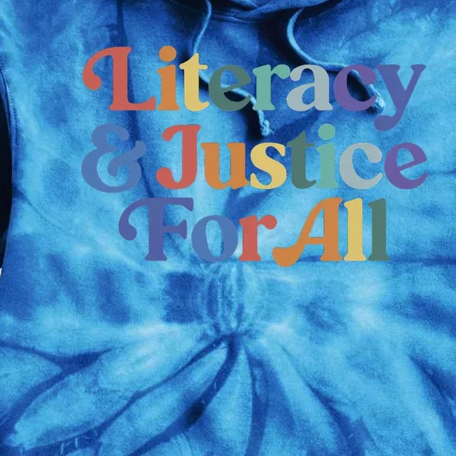 Literacy Justice For All Stop Book Banning Protect Librarian Tie Dye Hoodie