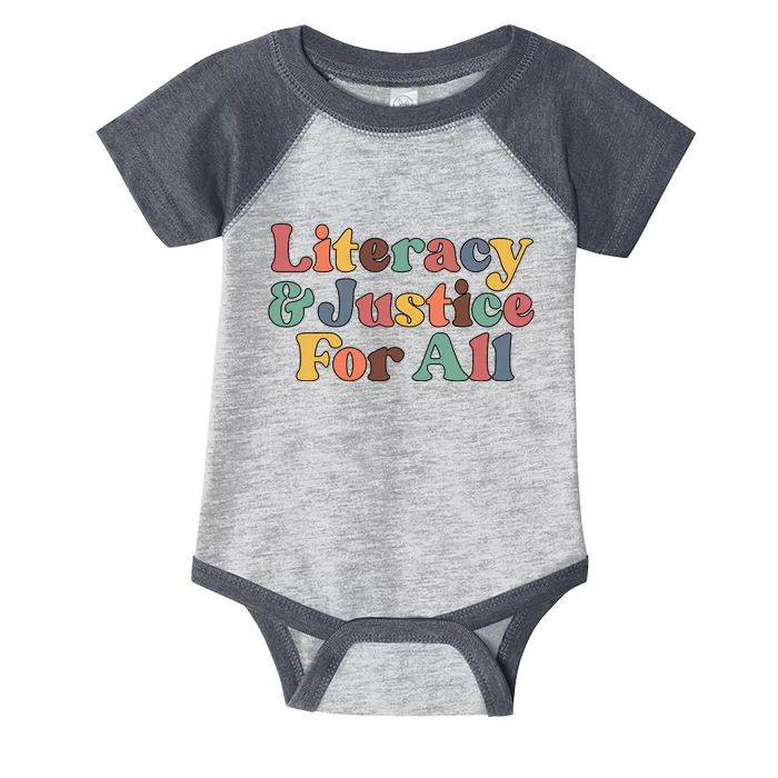 Literacy Justice For All Read Banned Book Infant Baby Jersey Bodysuit