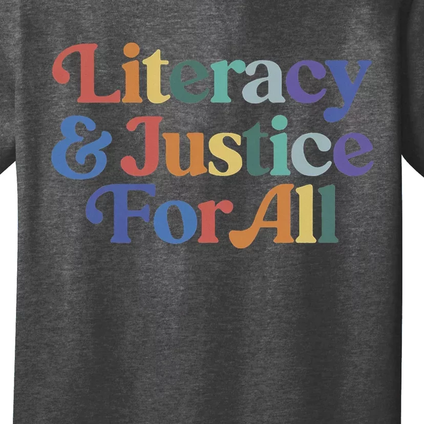 Literacy Justice For All Stop Book Banning Protect Librarian T-Shirt