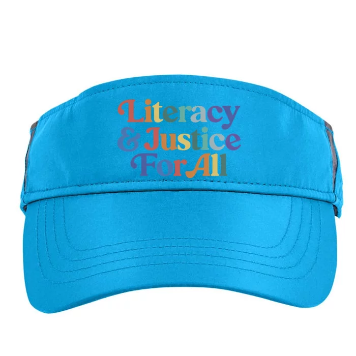 Literacy Justice For All Stop Book Banning Protect Librarian Adult Drive Performance Visor