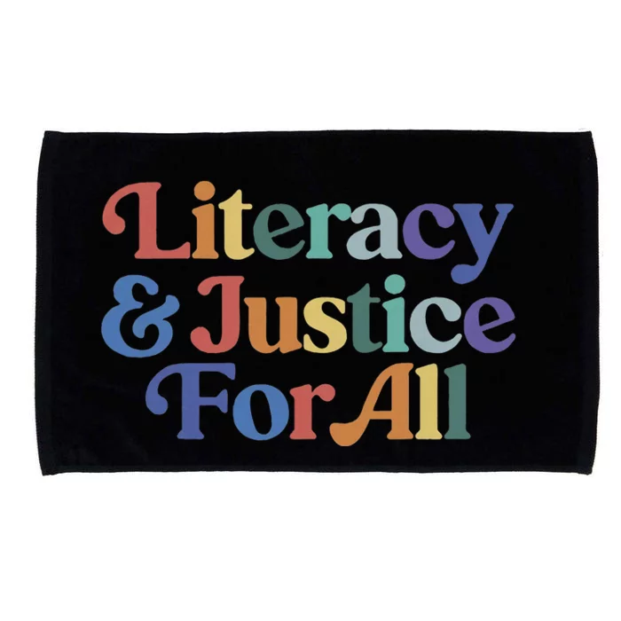 Literacy Justice For All Stop Book Banning Protect Librarian Microfiber Hand Towel