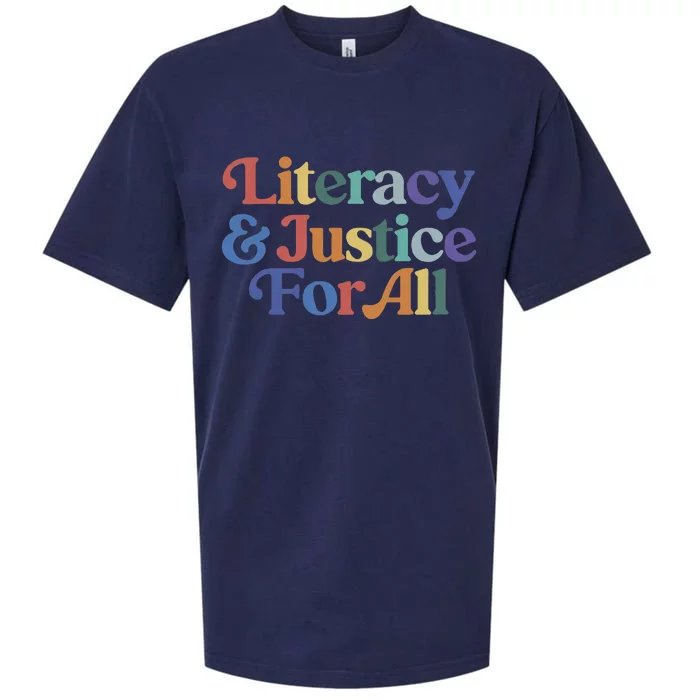 Literacy Justice For All Stop Book Banning Protect Librarian Sueded Cloud Jersey T-Shirt