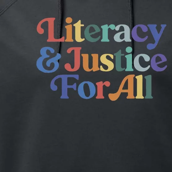 Literacy Justice For All Performance Fleece Hoodie