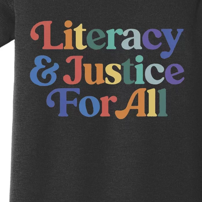 Literacy Justice For All Baby Bodysuit