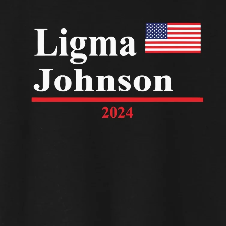 Ligma Johnson Funny Presidential Election 2024 Parody Women's Crop Top Tee