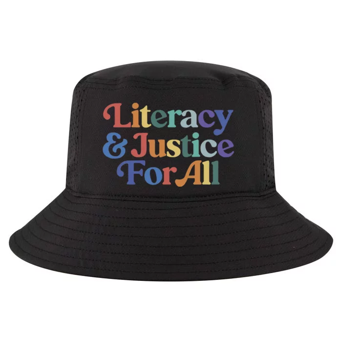 Literacy Justice For All Stop Book Banning Protect Librarian Cool Comfort Performance Bucket Hat