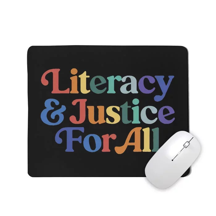 Literacy Justice For All Stop Book Banning Protect Librarian Mousepad