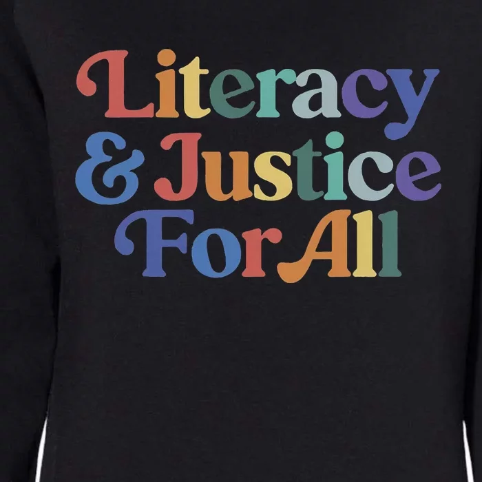 Literacy Justice For All Stop Book Banning Protect Librarian Womens California Wash Sweatshirt