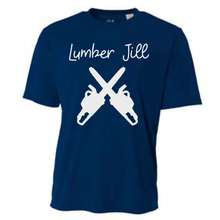 Lumber Jill Female Lumberjack Wife Partner Logger Cooling Performance Crew T-Shirt