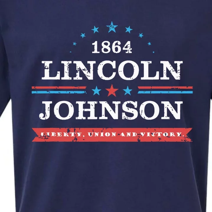 Lincoln Johnson Funny Presidential Campaign 1864 Sueded Cloud Jersey T-Shirt