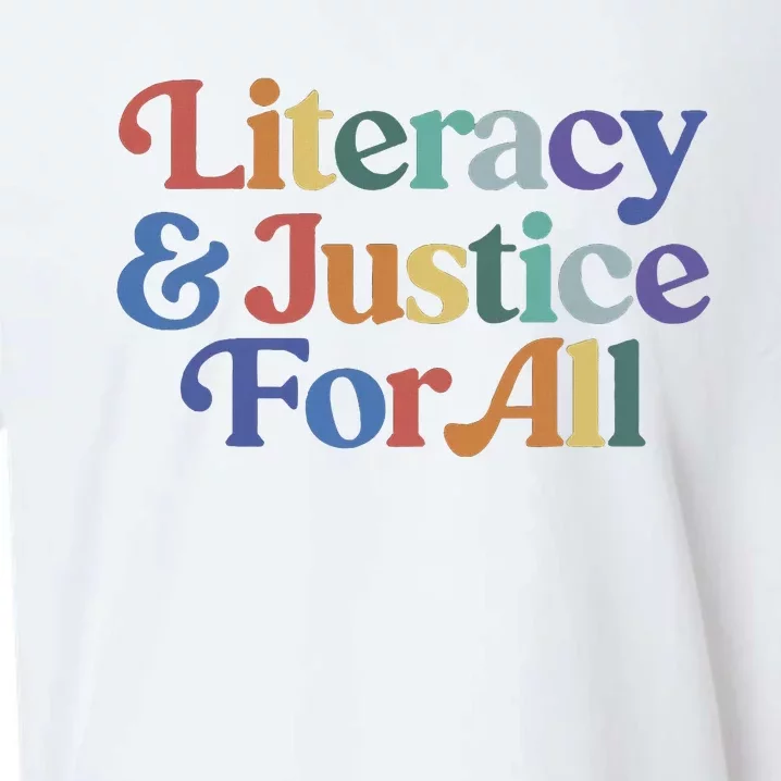 Literacy Justice For All Stop Book Banning Protect Librarian Sueded Cloud Jersey T-Shirt