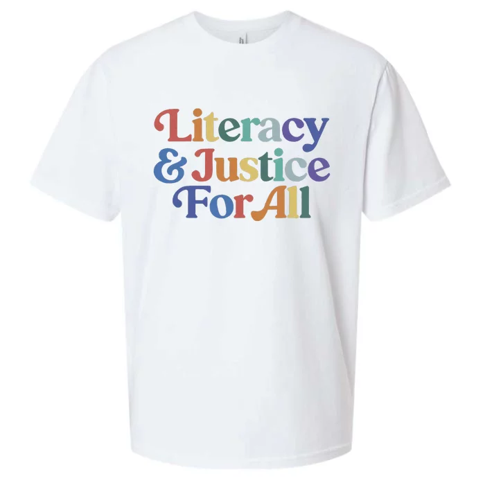 Literacy Justice For All Stop Book Banning Protect Librarian Sueded Cloud Jersey T-Shirt