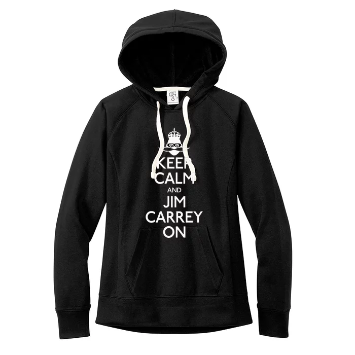 Limited Jeff Fowler Keep Calm And Jim Carrey On Women's Fleece Hoodie