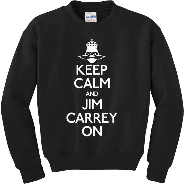 Limited Jeff Fowler Keep Calm And Jim Carrey On Kids Sweatshirt