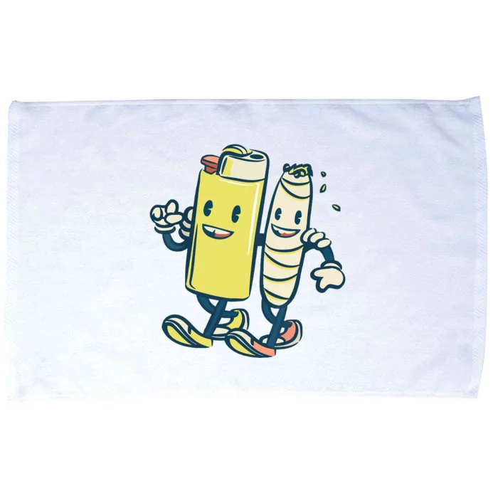 Lighter Joint Friends 420 Smoking Weed Cannabis Marijuana Microfiber Hand Towel