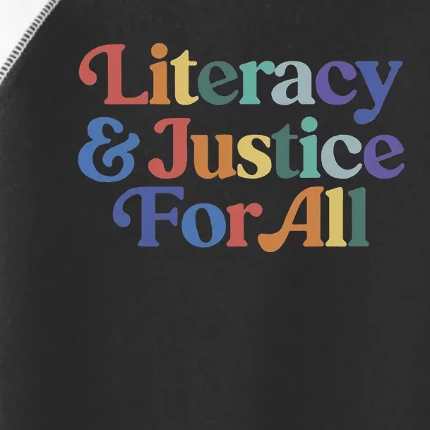 Literacy Justice For All Stop Book Banning Protect Librarian Toddler Fine Jersey T-Shirt