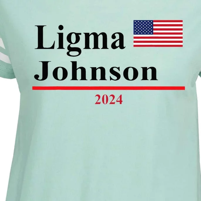 Ligma Johnson Funny Presidential Election 2024 Parody Enza Ladies Jersey Football T-Shirt