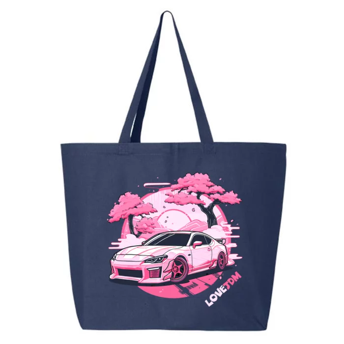 Love JDM Girl Racer Pink Japanese Race Car 25L Jumbo Tote