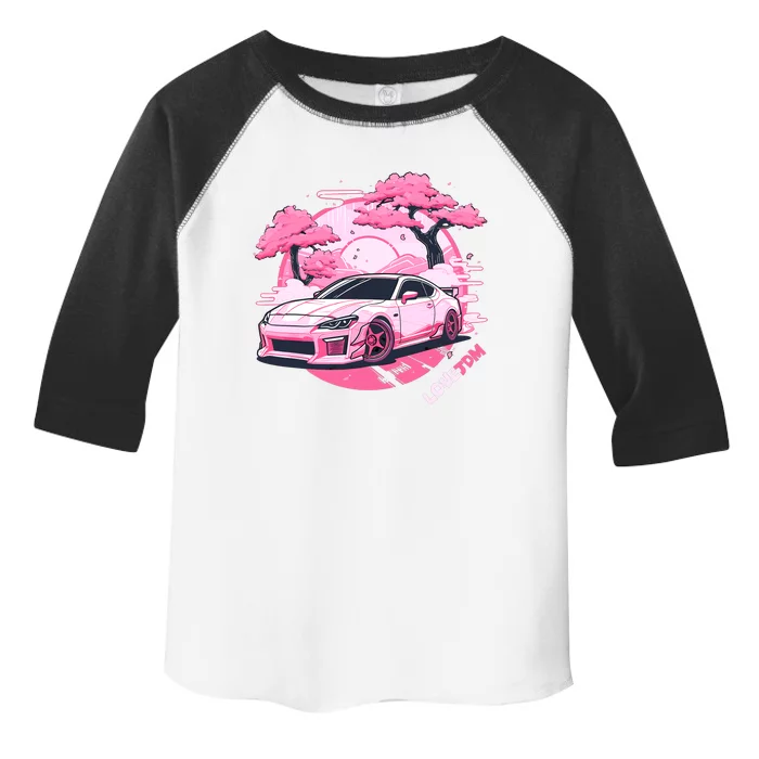 Love JDM Girl Racer Pink Japanese Race Car Toddler Fine Jersey T-Shirt